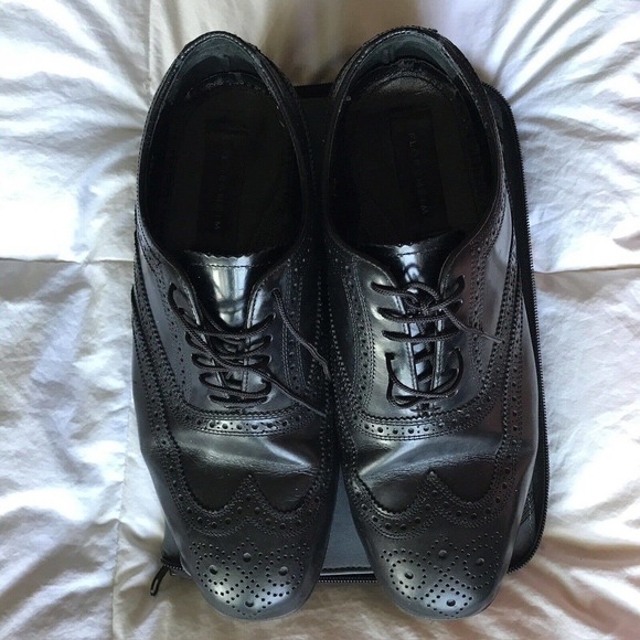 Rare Florshiem Men's Shoes Sz8.5 D Balmoral Brouge Wing Tip Pre-Owned 120107 - Picture 1 of 16
